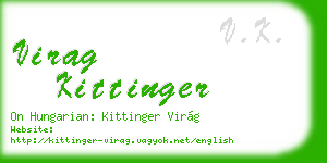 virag kittinger business card